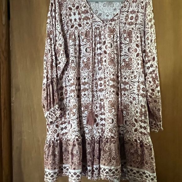 FRAY Boho Long Sleeve Dress Size Small - Picture 11 of 17
